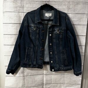 Time and Tru Dark Blue Jean Jacket